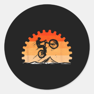 Sticker Rond Amateur de cyclisme Cycle vintage pour randonnée à