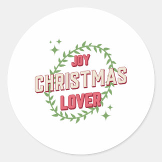 Sticker Rond Amateur de Noël joyeux