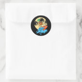 Sticker Rond Amateurs d'ananas cool (Sac)