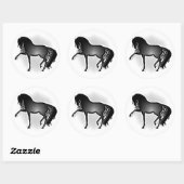 Sticker Rond Amateurs de chevaux (Feuille)