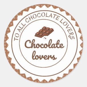 Sticker Rond Amateurs de chocolat