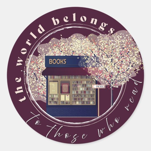 Sticker Rond Amateurs de lecture, de lecture, Librairie Club de (Devant)