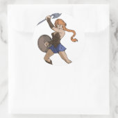 Sticker Rond Amazones et guerriers (Sac)