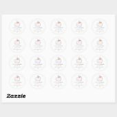 Sticker Rond AMBER Moderne Rustique Petit Baby shower Citrouill (Feuille)