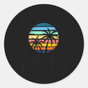 Sticker Rond Ambiance estivale coucher de soleil plage Caroline