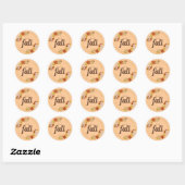 Sticker Rond Ambiente d'automne (Feuille)