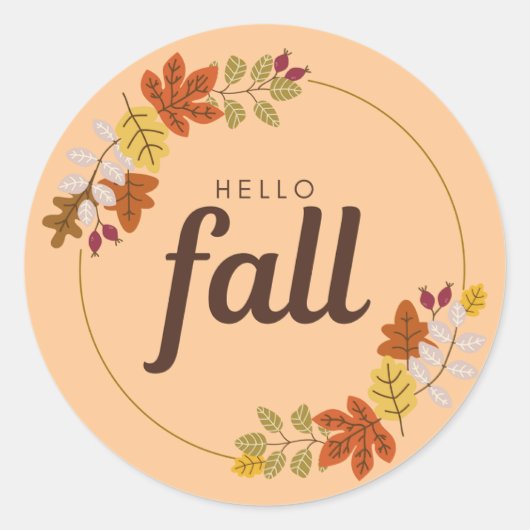 Sticker Rond Ambiente d'automne (Devant)