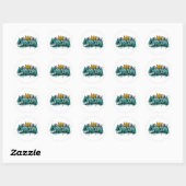Sticker Rond Ambitieux Capricorne Zodiac Graffiti Airbrush (Feuille)
