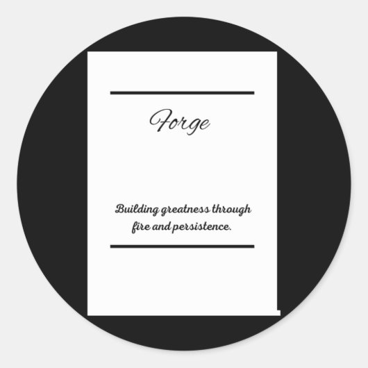 Sticker Rond Ambition implacable - OEuvre murale sans peur pour (Devant)