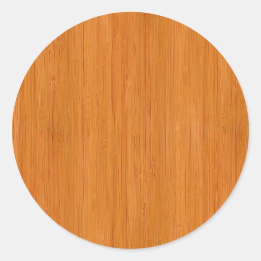 Sticker Rond Ambre bambou apparence de grain de bois (Devant)