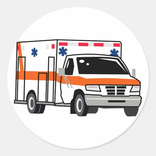 Sticker Rond Ambulance (Devant)