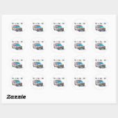 Sticker Rond Ambulance How I Roll (Feuille)