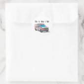 Sticker Rond Ambulance How I Roll (Sac)