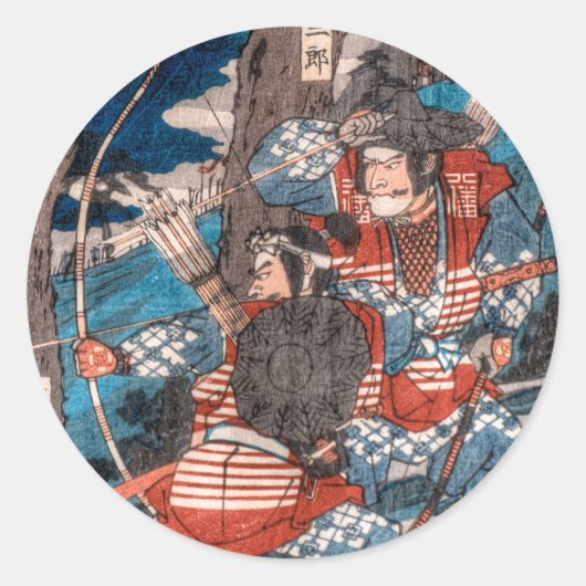 Sticker Rond Ambush de Samurai (Devant)