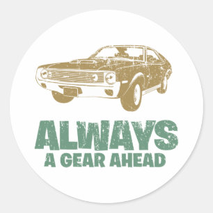 STICKER ROND AMC AMX 390 1970