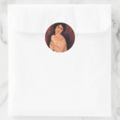Sticker Rond Amedeo Modigliani Grande Femme Assis (Sac)