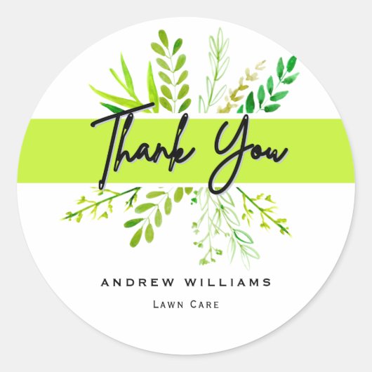 Sticker Rond Aménagement paysager moderne de la pelouse (Devant)