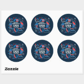 Sticker Rond America’s 250th anniversary V2 (Feuille)