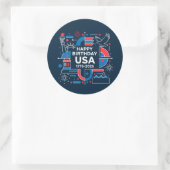 Sticker Rond America’s 250th anniversary V2 (Sac)