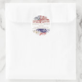 Sticker Rond Américain cultivé avec des racines philippines (Sac)