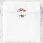 Sticker Rond Américain cultivé avec des racines philippines (Sac)