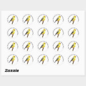 Sticker Rond Américain Goldfinch (Feuille)