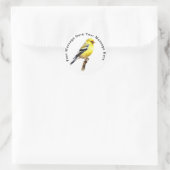 Sticker Rond Américain Goldfinch (Sac)