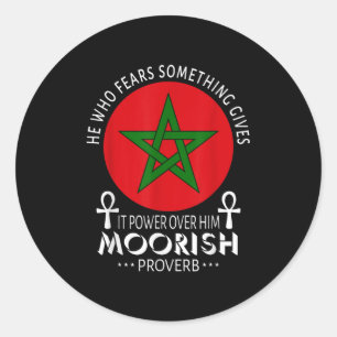Sticker Rond Américain Mauresque Qui Craindre Soin Maures Islam