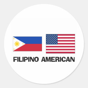 Sticker Rond Américain philippin