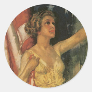 Sticker Rond Américains