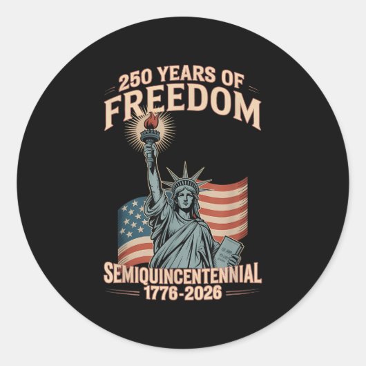Sticker Rond American 250th Anniversary Celebration 250 Years U (Devant)