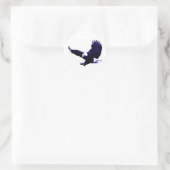 Sticker Rond American Bald Eagle Landing (Sac)