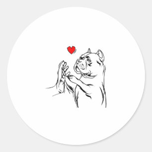 Sticker Rond American Bully Lote Pitbull Dog Maman Funny Gir