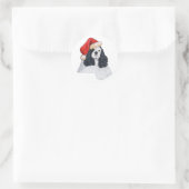 Sticker Rond American Cocker Spaniel Christmas (Sac)