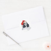 Sticker Rond American Cocker Spaniel Christmas (Enveloppe)