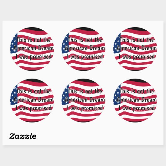 Sticker Rond American Dream (Feuille)
