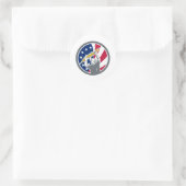 Sticker Rond American Electrician USA Flag Icon (Sac)