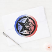 Sticker Rond American FAFO Punisher Skin & Star (Enveloppe)