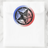 Sticker Rond American FAFO Punisher Skin & Star (Sac)