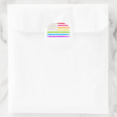 Sticker Rond American Flag Rainbow Lesbienne Gay pride (Sac)