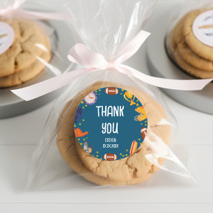 Sticker Rond American football sport ball gamins merci