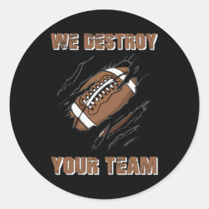 Sticker Rond American Football Team Game USA Player Sports Cade