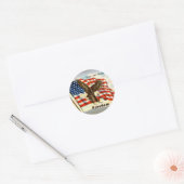 Sticker Rond American Freedom Eagle 4 juillet 1776 (Enveloppe)