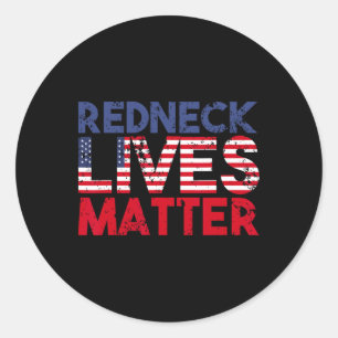 Sticker Rond American Holiday Redneck Problème 4 juillet unir