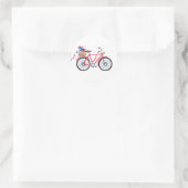 Sticker Rond American Red Bike (Sac)
