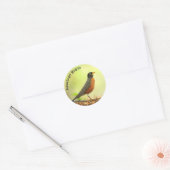 Sticker Rond American Robin Photo (Enveloppe)