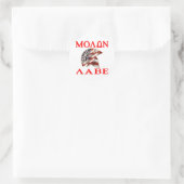 Sticker Rond American Spartan Molon (Sac)