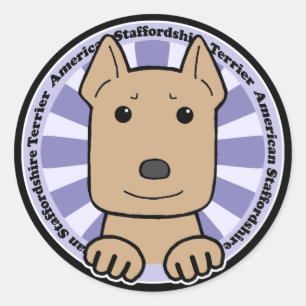 Sticker Rond American Staffordshire Terrier