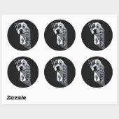 Sticker Rond American Staffordshire Terrier - Amstaff (Feuille)