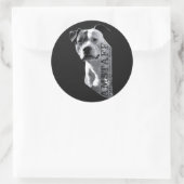 Sticker Rond American Staffordshire Terrier - Amstaff (Sac)